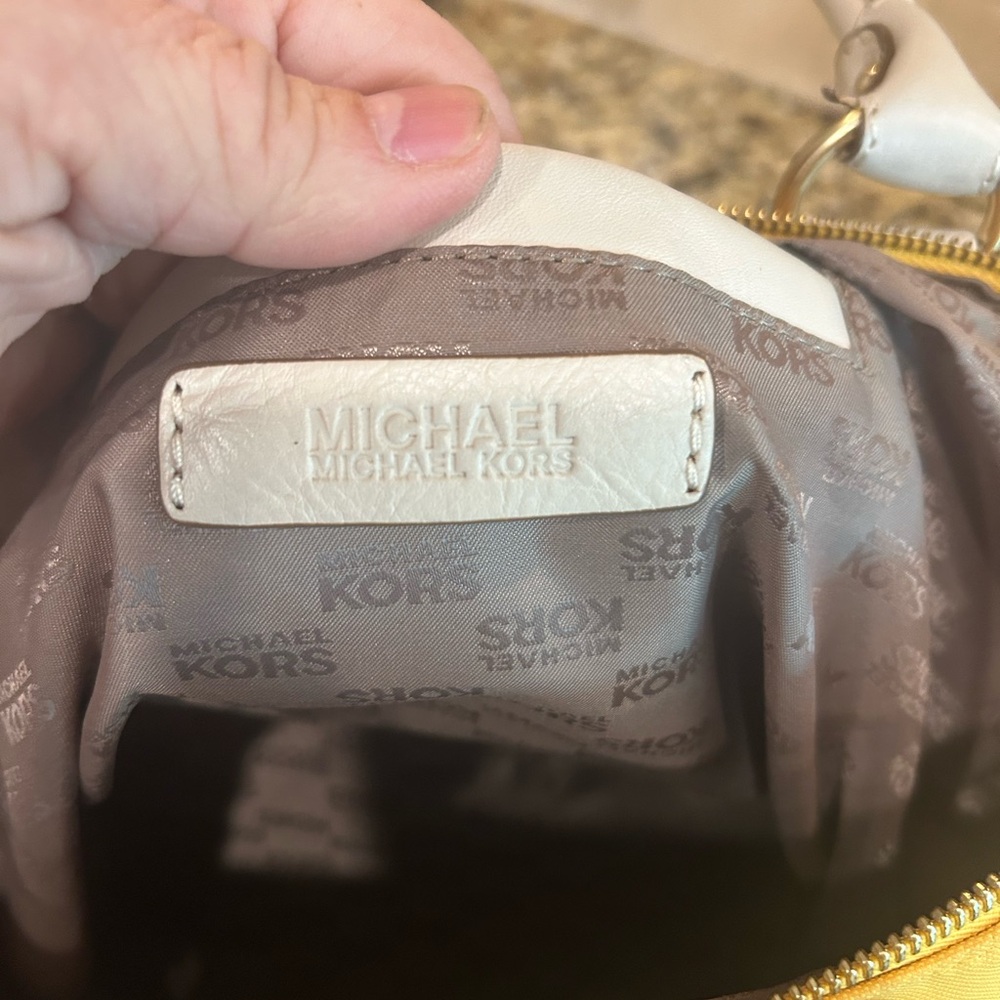 Michael Kors Yellow Canvas Handbag - Picture 9 of 9